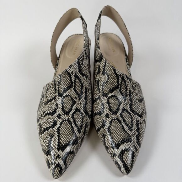 Cole Haan Shoes - Cole Haan Grand‎ Series Pumps Womens Phyton Slingback Embossed Leather Snake 10B